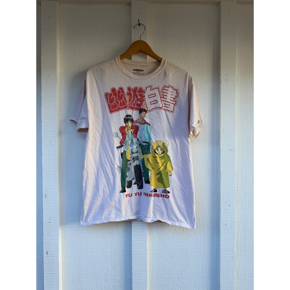 Vintage Yu Yu Hakusho Shirt Mens Small Anime 90s Japanese Cartoon Tee White